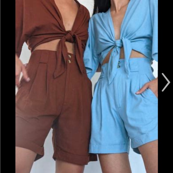 Na Nin raw silk Townes shorts - Picture 2 of 3